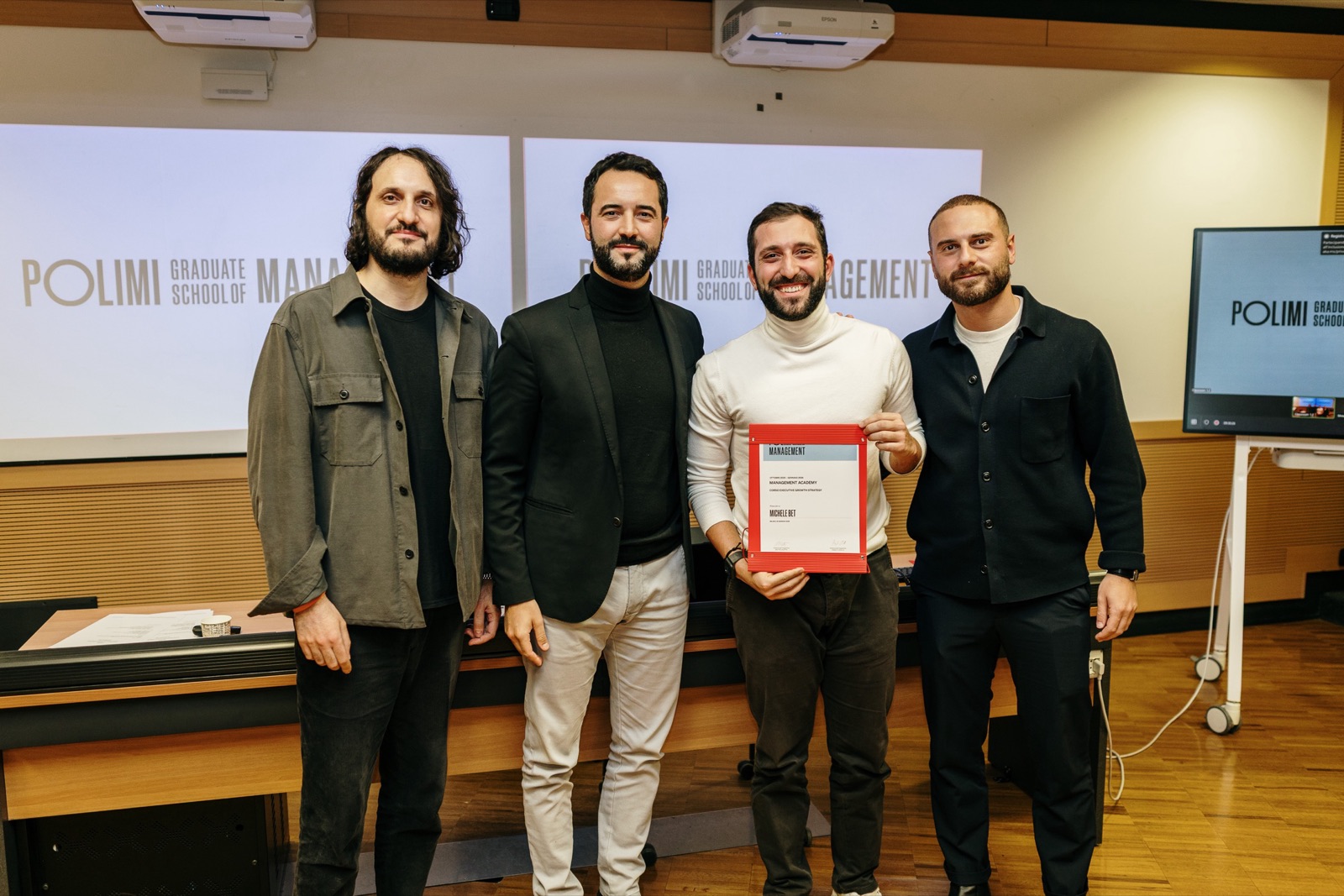 Michele Bet al POLIMI Graduate School of Management con la certificazione Growth